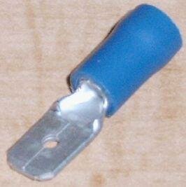 Flachstecker Blau  6,3mm (M&auml;nnchen)