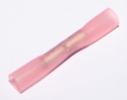 Stossverbinder Rot 1,0 - 1,5 mm&sup2; mit Schrumpfschlauch
