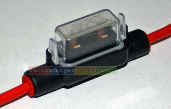 KFZ - Micro-Sicherungshalter, mit 2,5 mm&sup2; Kabel und Kappe
